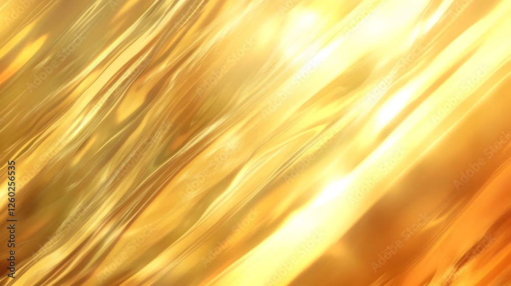 Aufkleber Captivating abstract background of a mesmerizing golden wave of radiant shimmering energy flowing with dynamic movement and vibrant luminous light effects