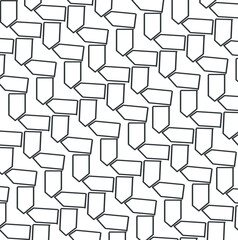 Puzzle pieces or tiles of different geometric shapes form a background or pattern.