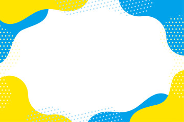 アブストラクトデザインのポップなフレーム　夏カラー