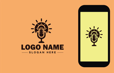 Voice Acting Studio icon Vocal Performance Studio Audio Dramatics Studio Sound Characterization Studio flat logo sign symbol editable vector