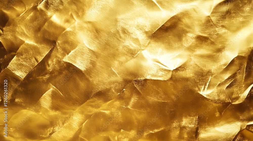 Fototapete captivating metallic texture abstract with crumpled golden foil background luxurious and shimmering 