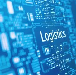 Abstract Technology Background Graphic with Logistics Theme