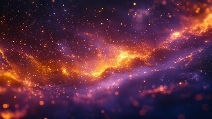 Naklejka premium Abstract cosmic textures with glowing elements. Featuring rich colors and deep space ambiance. Emphasizing cosmic depth and beauty. Ideal for space and fantasy-themed designs.