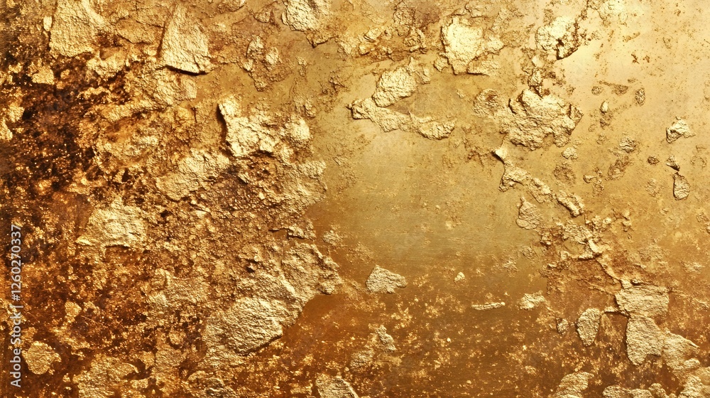 Aufkleber closeup image of a stunning golden metallic texture with a glittering granular surface and a shimmer