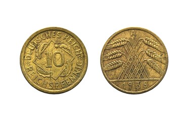 10 Reichspfennigs in 1936
