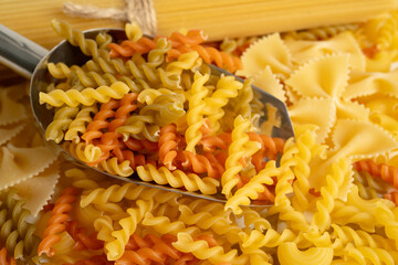 Pasta noodles for cooking Italian food.