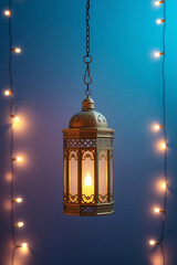 Obraz premium Decorative Lantern with Soft Light for Eid Celebrations
