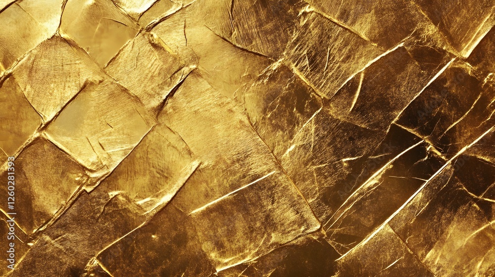 Fototapete elegant and glamorous metallic textured gold abstract background with cracked rough and lustrous sur