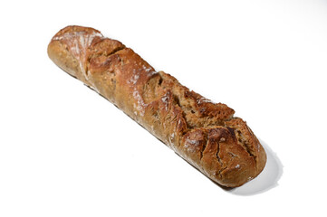 Freshly baked artisanal bread resting on a clean surface