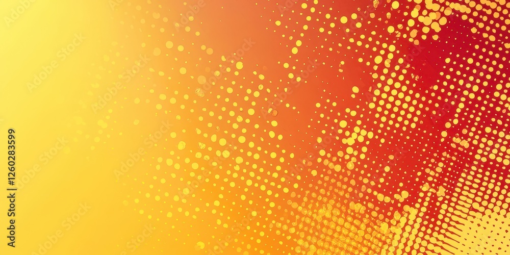 Poster yellow background with red dots