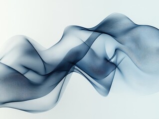 Abstract digital waves in cool tones. Set against a minimalistic background. Emphasizing sleekness and sophistication. Ideal for modern tech presentations.
