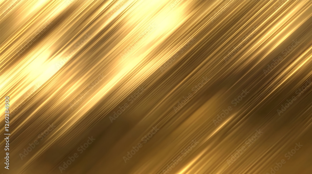 Aufkleber flowing golden metallic abstract gradient with blurred dynamic motion and energy vibrant colorful sw