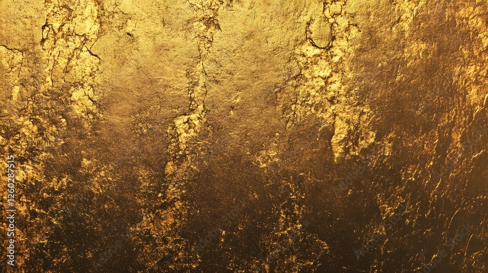 Poster Gorgeous and glittering golden metallic granular textured abstract background with a shiny sparkling luminous and lavish surface  Luxurious