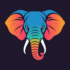 Fototapeta premium elephant cartoon illustration head