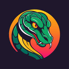 vector illustration of an abstract snake head