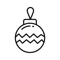 Christmas decoration accessory, vector design of xmas bubbles