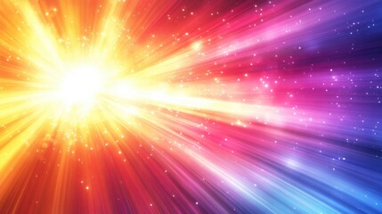 Naklejka premium Abstract dynamic light bursts background with dynamic light bursts and colorful energy waves. Emphasizing modern vibrancy and artistic flair, ideal for high-impact visuals and energetic designs.