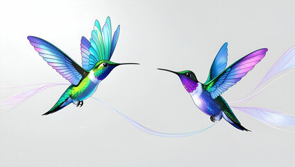 Obraz premium hummingbird and flower