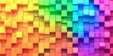 Colorful wall made of blocks