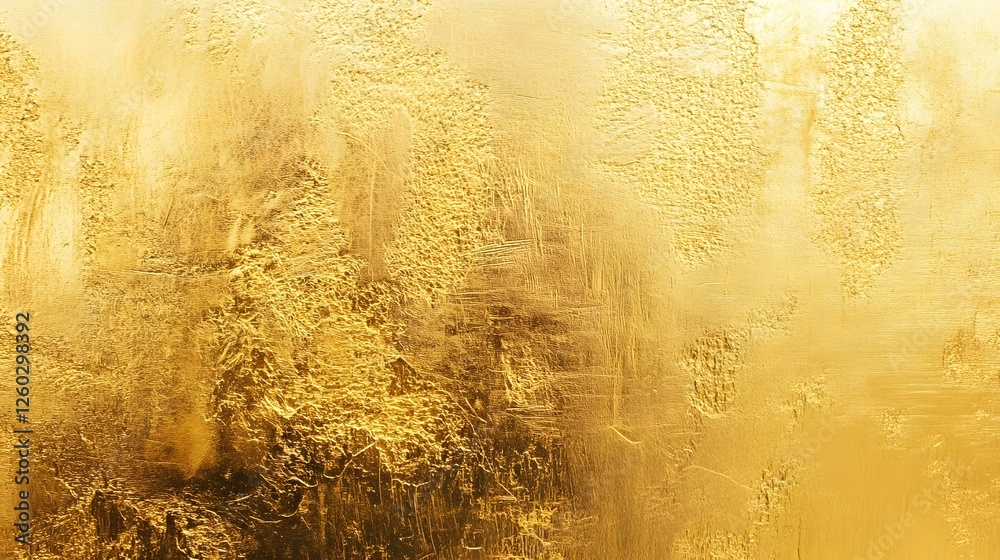 Poster mesmerizing abstract background with a textured golden glitter surface that radiates an opulent lumi