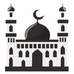 mosque or place of worship vector illustration
