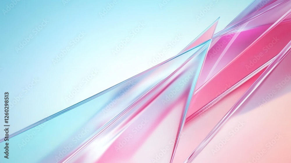 Poster pink and blue gradient abstract background with diagonal shapes and light effects creating a dynamic