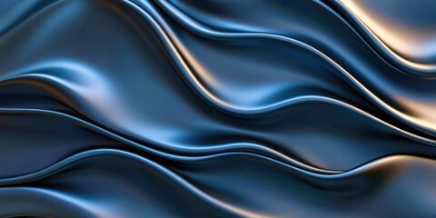 Obraz premium Blue fabric with a wave pattern