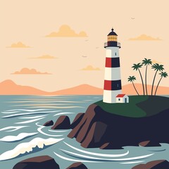 lighthouse on the coast