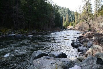 Beautiful view of the American winter in February