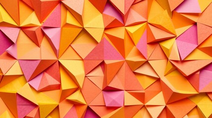 "Origami Dimensions: A Geometric Dance of Color and Light"

