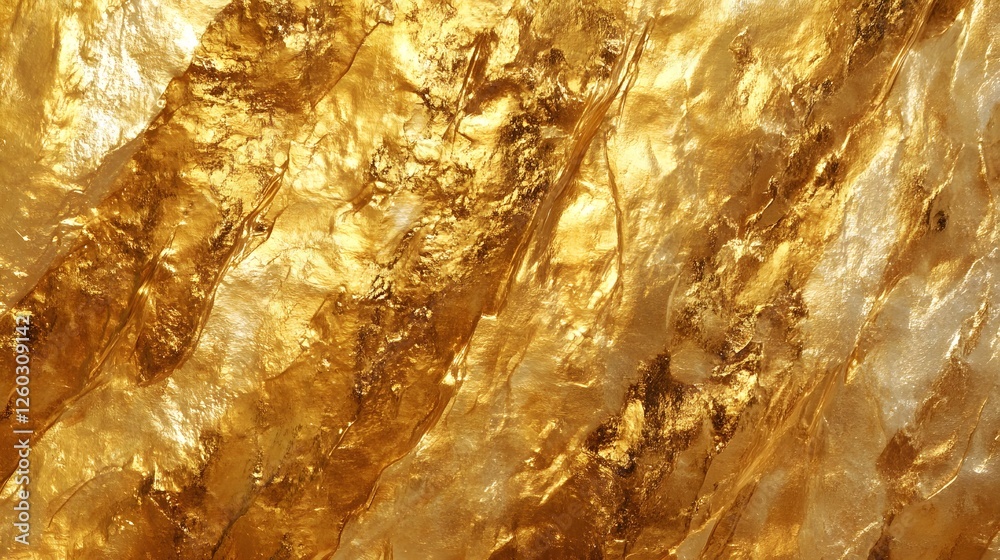 Aufkleber Shimmering golden abstract textured metallic background with a luxurious radiant and dazzling appearance  Sparkling surface with a mineral precious gemstone like