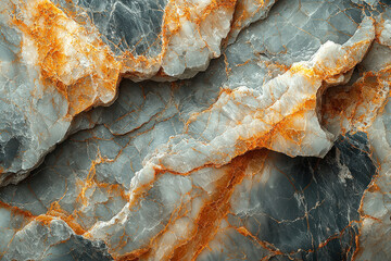Obraz premium Abstract marble texture with gray and orange veins