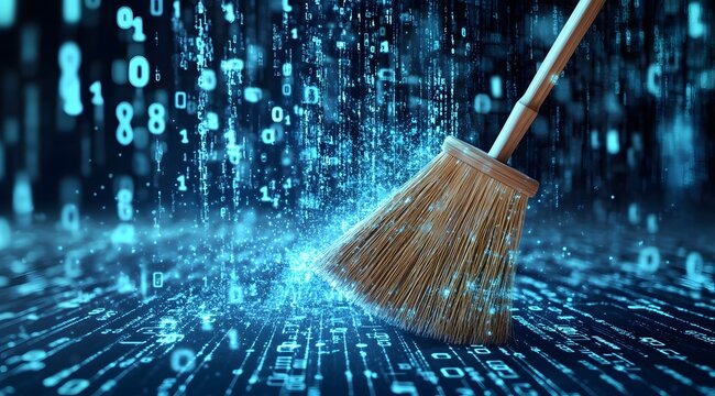 It is the idea of ​​deleting unnecessary data for the future and always preserving the data that is needed for technological advancement. It represents the cleaning of old information.