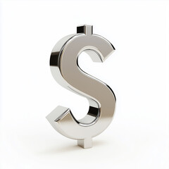 Naklejka premium Silver dividend check symbol representing financial growth and investment opportunities in a 3D design
