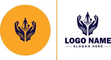 Volunteer Organization icon Nonprofit organization Charitable organization Community service group flat logo sign symbol editable vector