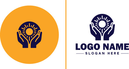 Volunteer Organization icon Nonprofit organization Charitable organization Community service group flat logo sign symbol editable vector