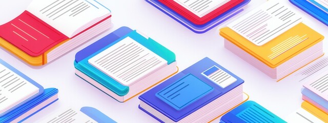 Page flip icons arranged in a row, diverse directions, clean white backdrop, ideal for digital interface design or user interaction elements