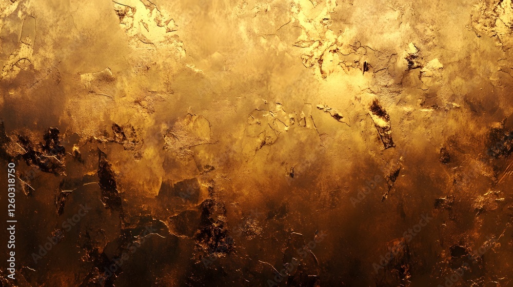 Poster stunning abstract golden metallic texture background with shimmering glowing patterns for luxury des