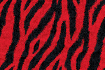 red and black tiger fur pattern