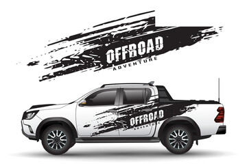 Wrap design for car vectors. car stickers stripes. mud splash abstract template