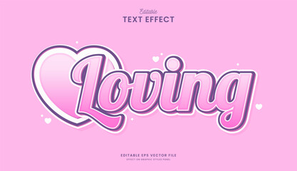 decorative love heart editable text effect design