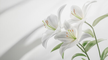 Obraz premium lily flower hyper realistic white background