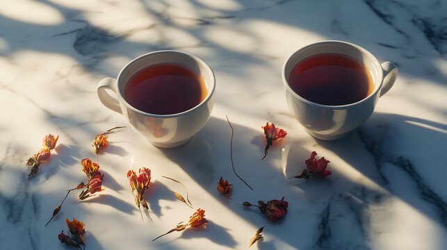 Dried Flowers Black Tea Beverage Aroma