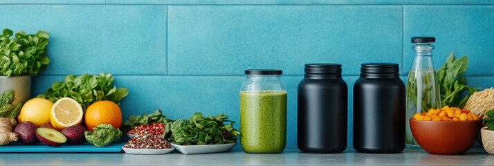 Healthy eating superfood smoothies preparation in modern kitchen vibrant atmosphere culinary inspiration