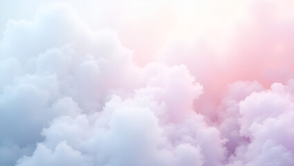 Fototapeta premium Dreamy Pastel Clouds – Soft Aesthetic Sky Background in Pink and Blue.