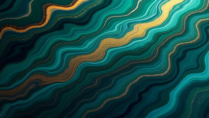 Fototapeta premium Luxurious Green and Gold Marble Texture – Elegant Abstract Art Background.