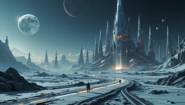 Frozen Utopia: The Alien Civilization on an Icy Moon