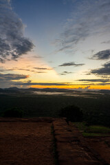 Sunrise from Sigiriya Rock in Sri lanka