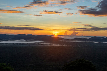 Sunrise from Sigiriya Rock in Sri lanka