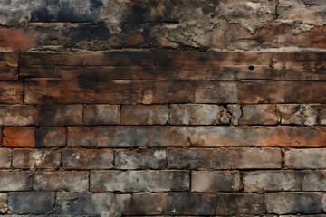 old brick wall brown color for background or texture